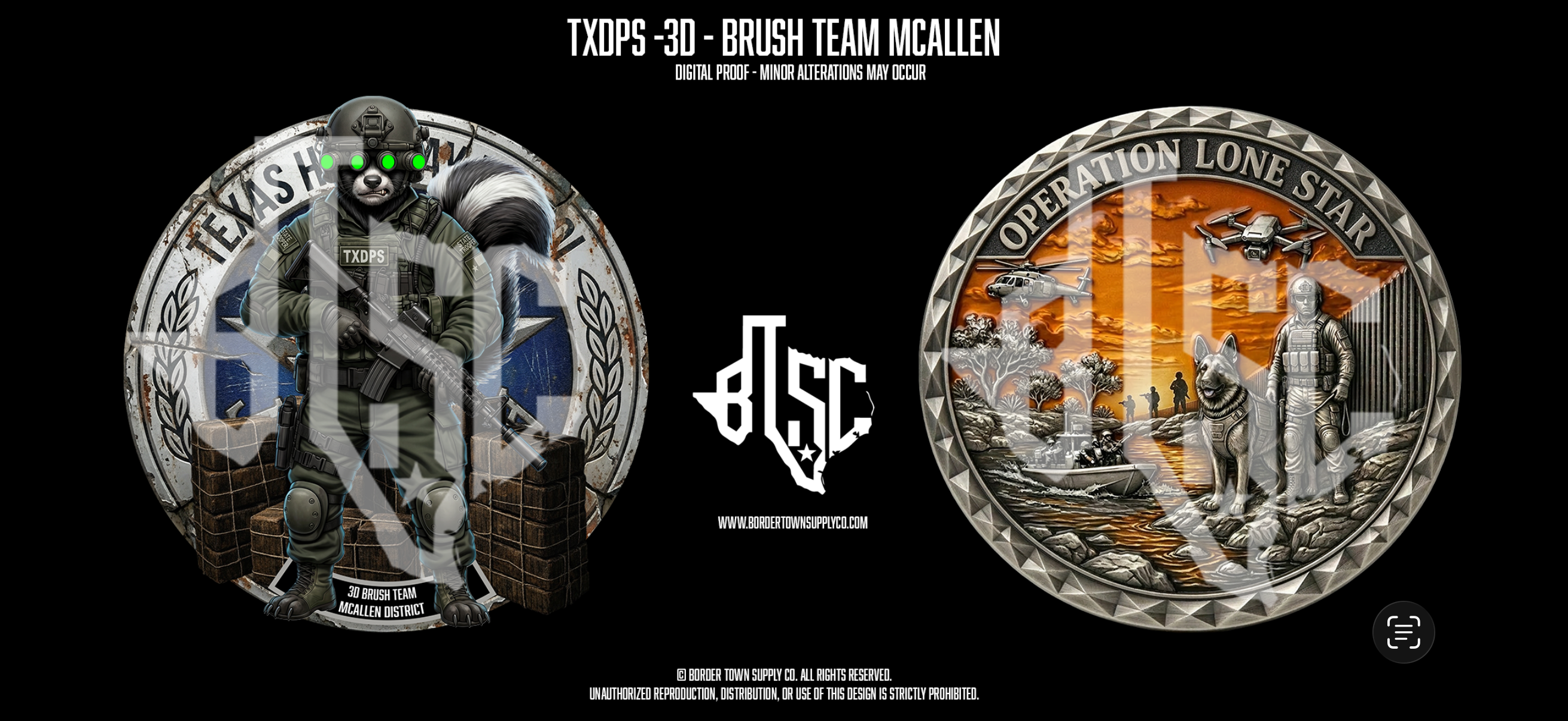 Texas DPS Border District / Mcallen Brush Team Coin - PRE-SALE